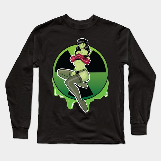 Zombie Girl Long Sleeve T-Shirt by Elijah101